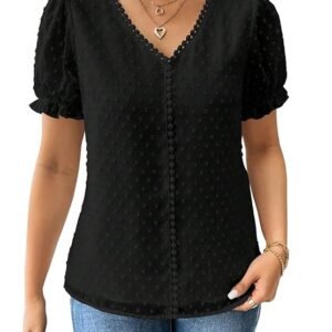 Short Puff Sleeve Tops