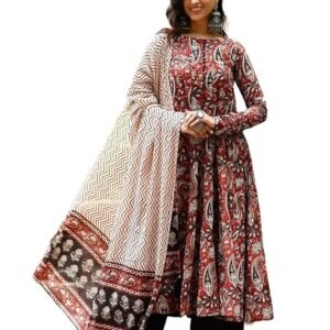 Women Printed Anarkali Kurta and Pant